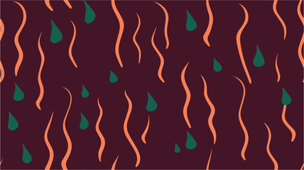 Seamless pattern with rain drops. Cartoon rain weather wallpaper. Seamless simple pattern with cute clouds and raindrops. Seamless background with raindrops.