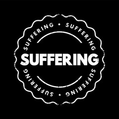 Suffering text stamp, concept background