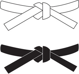 illustration of a silhouette of a taekwondo black belt vector martial arts karate kickboxing © anastasia_7em