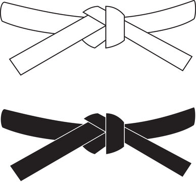 illustration of a silhouette of a taekwondo black belt vector martial arts karate kickboxing