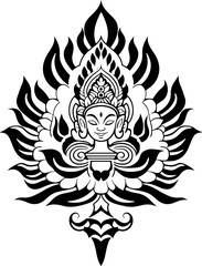 Thai buddha ornament drawing