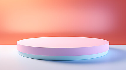 Simple product booth, podium, stage, product commercial photography background, cosmetics booth, 3D rendering
