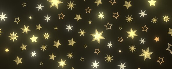 XMAS Stars - golden stars -