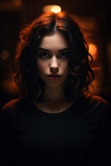 Fototapeta premium young woman posing in front of the camera on halloween