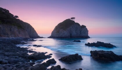 Twilight Serenity at Coastal Cliffs