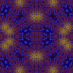 3d effect - abstract kaleidoscopic pattern - 705277288