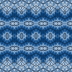 Abstract blue white geometric  pattern - 705277461