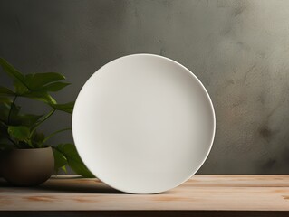 Elegant Ceramic Plate Mockup for Dining and Decor - AI Generated
