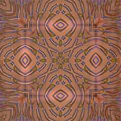 3d effect - kaleidoscopic geometric pattern - 705278245
