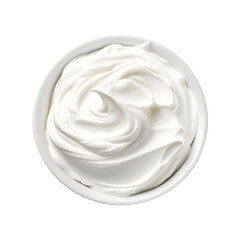 SOUR_CREAM (Top view) isolated on white and transparent background