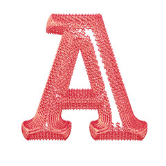 Symbol made of pink dollar signs. letter a