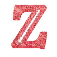 Symbol made of pink dollar signs. letter z © oleg