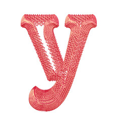 Symbol made of pink dollar signs. letter y © oleg