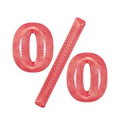 Symbol made of pink dollar signs © oleg