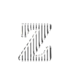 White symbol with gold vertical ultra thin straps. letter z