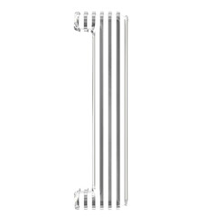 White symbol with gold vertical ultra thin straps