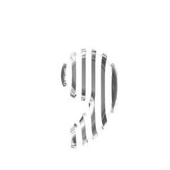 White symbol with gold vertical ultra thin straps