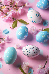 easter eggs and flowers