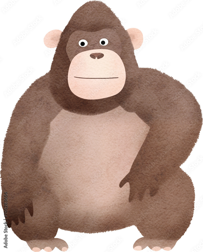 Aufkleber gorilla created with generative ai technology