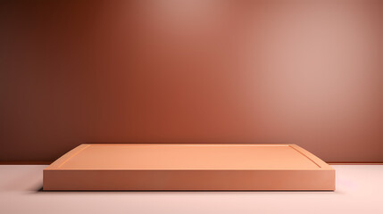 Simple product booth, podium, stage, product commercial photography background, cosmetics booth, 3D rendering