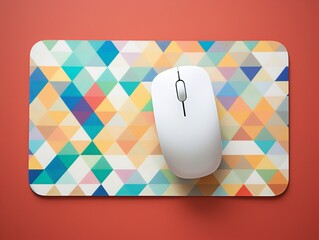 Ergonomic Mouse Pad Mockup for Comfortable Computing - AI Generated