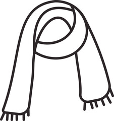 Scarf icon. sign for mobile concept and web design.