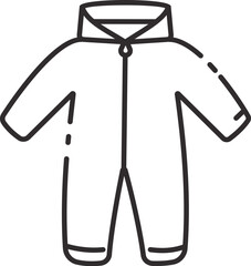 Jumpsuit line icon, World snowboard day concept, Sport pants sign on white background, snowboarding trousers icon in outline style for mobile concept and web design.