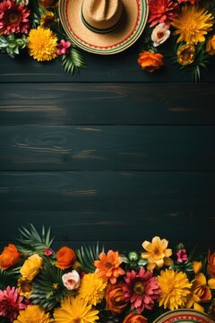 Cinco de Mayo holiday background, sombrero