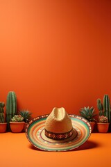 Cinco de Mayo holiday background, sombrero
