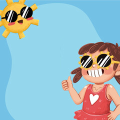 post children playing in the pool