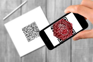 QR code concept - scanning apps with smartpone