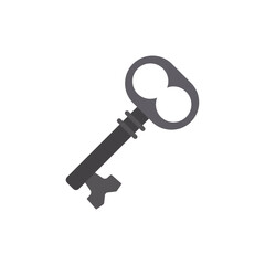 Old key symbol vector icon 