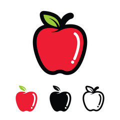 Red apple vector illustration