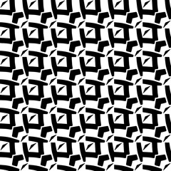 Monochrome pattern, Abstract texture for fabric print, card, table cloth, furniture, banner, cover, invitation, decoration, wrapping.seamless repeating pattern.Black color.