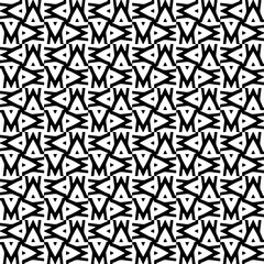 Monochrome pattern, Abstract texture for fabric print, card, table cloth, furniture, banner, cover, invitation, decoration, wrapping.seamless repeating pattern.Black color.