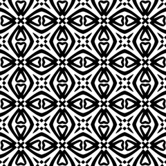 Monochrome pattern, Abstract texture for fabric print, card, table cloth, furniture, banner, cover, invitation, decoration, wrapping.seamless repeating pattern.Black color.