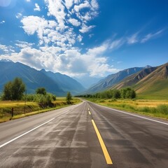 Naklejka premium Road through the mountains