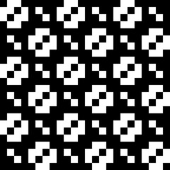 Squares, figures seamless pattern. Checks, shapes ornate. Folk wallpaper. Geometric background. Tribal motif. Ethnic ornament. Textile print, web design, geometry abstract. Geometrical image. Vector.