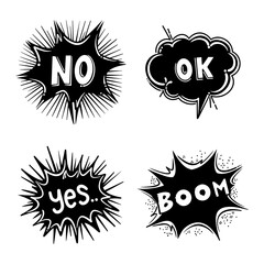 Comic bubbles for design purposes