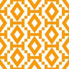Rhombuses, diamonds, lozenges, squares, checks, figures seamless pattern. Geometric background. Folk wallpaper. Ethnic ornament. Tribal motif. Geometrical ornate. Textile print, abstract vector - obrazy, fototapety, plakaty