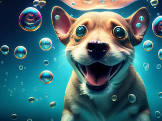 Dogs Underwater Catching Tennis Balls
