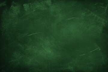 Chalk rubbed out on green chalkboard background - obrazy, fototapety, plakaty
