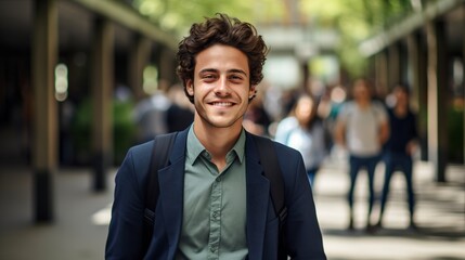 Fototapeta premium A young male professional smiling