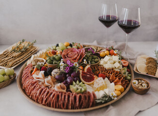 Wine and Cheese Platter Board