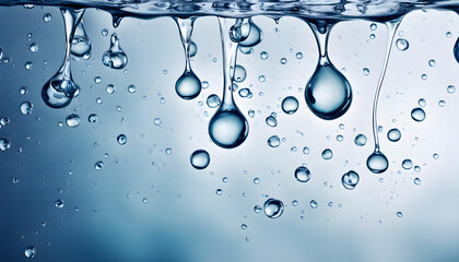 wave water surface with bubbles. vector illustration