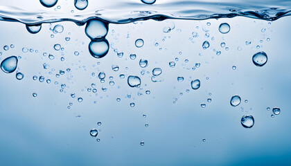 wave water surface with bubbles. vector illustration