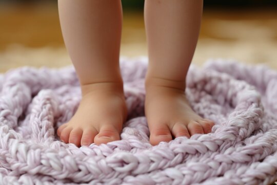 Tiny steps Newborn babys small, beautiful legs in early days