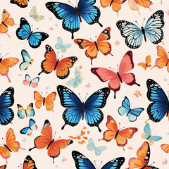 Butterfly-themed seamless design