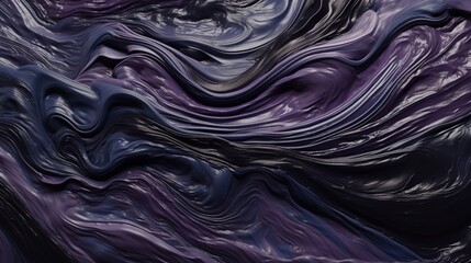 Abstract black and purple acrylic painted fluted 3d painting texture luxury background banner on canvas - Purple and black waves swirls. Decor concept. Wallpaper concept. Art concept. 3d concept.