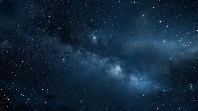 Amazing starry sky at night, banner design © Orxan